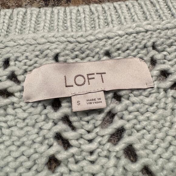 LOFT Sweater Boho Minimalist Cozy Cottage Lolita Scallop Hygge Open Knit Small - Picture 3 of 5